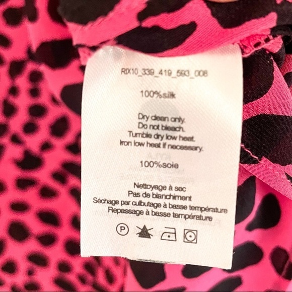 RIXO Kyla Leopard Print Barbiecore Mini Dress XS - Picture 9 of 9